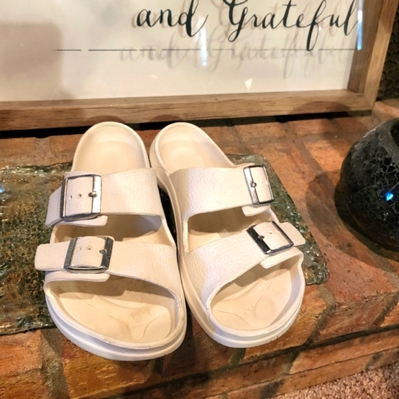 Birkenstock Shoes - Birkenstock all synthetic sandal White Wmns US 8